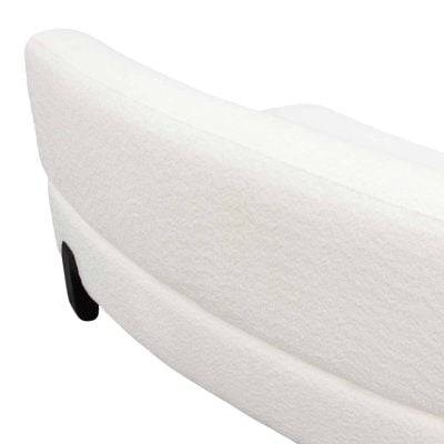 Vesper 3 pc Contemporary White Curved Sofa