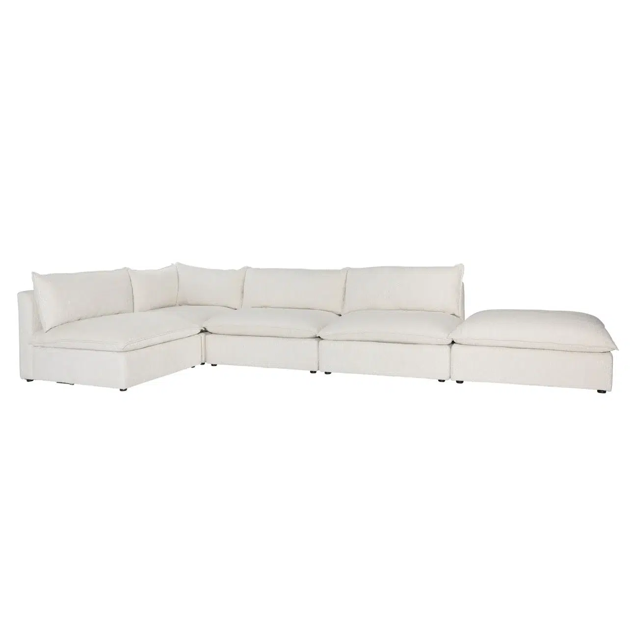 Seymour Modular Beige Cotton Blend Sectional Sofa