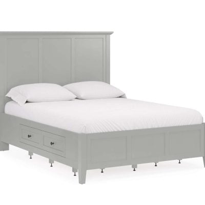 Grace Grey Wood Bed With Side Storage Drawers