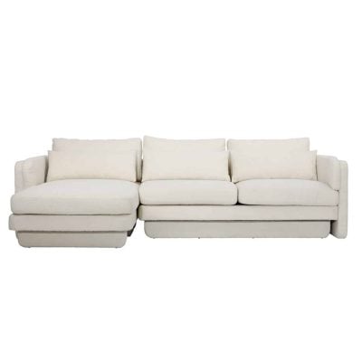 Valentino Ivory Boucle Sectional Sofa