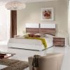 Nova Domus Giovanna Italian Mid-Century White & Cherry Bed