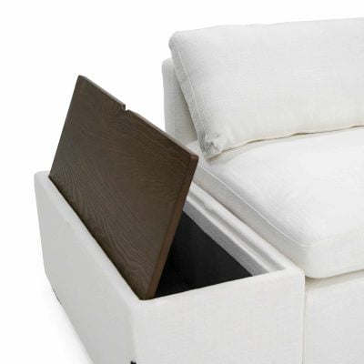 White Sectional Sofa With Storage Compartment