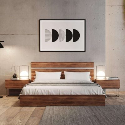 Nova Domus Lorenzo Italian Modern Light Oak Bed