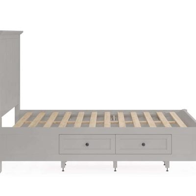 Grace Grey Wood Bed With Side Storage Drawers