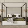 Modrest Manhattan - Contemporary Canopy Grey Bed