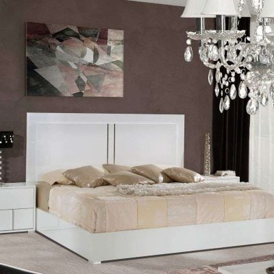 Modrest Nicla Italian Modern White Bed