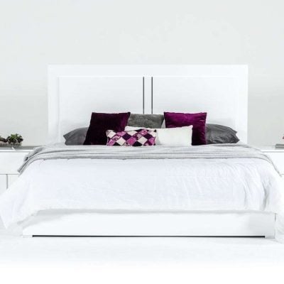 Modrest Nicla Italian Modern White Bed