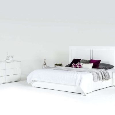 Modrest Nicla Italian Modern White Bed