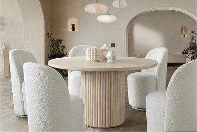 Siren Solid Wood Round Dining Table