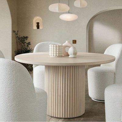 Siren Solid Wood Round Dining Table