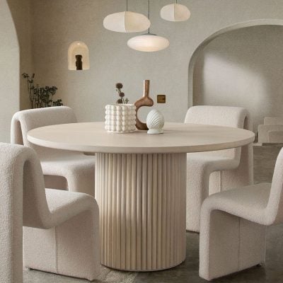 Siren Solid Wood Round Dining Table
