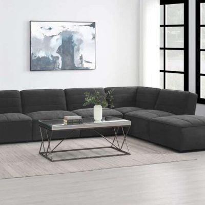 Sunny Gray Boucle Modular Sectional Sofa