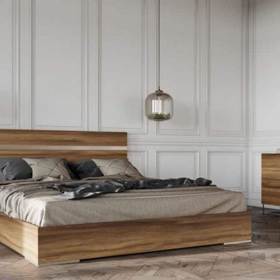 Nova Domus Lorenzo Italian Modern Light Oak Bed