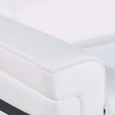 Divanitalia Tustin White Italian Leather Chair