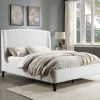 Mosby White Boucle Bed