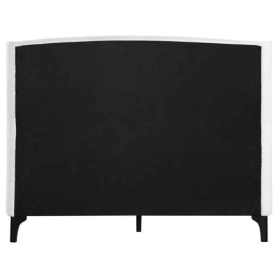 Mosby White Boucle Bed