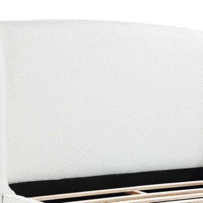 Mosby White Boucle Bed