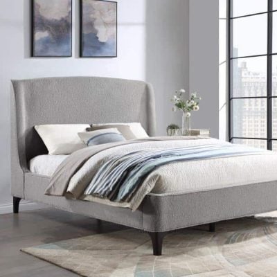Mosby Gray Boucle Bed