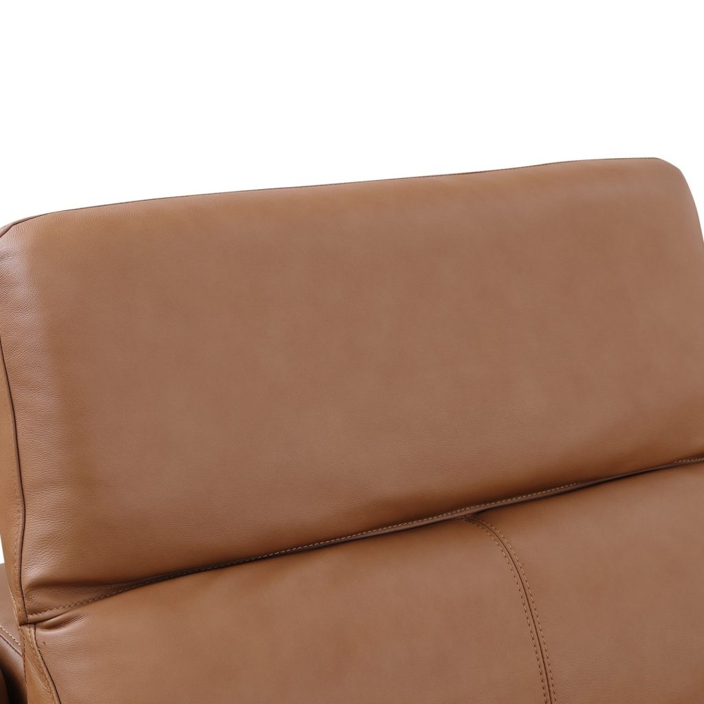 Divantalia Livorno Modern Recliner Cognac Brown Italian Leather Sectional Sofa