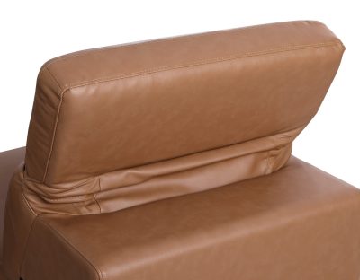 Divantalia Livorno Modern Recliner Cognac Brown Italian Leather Sectional Sofa