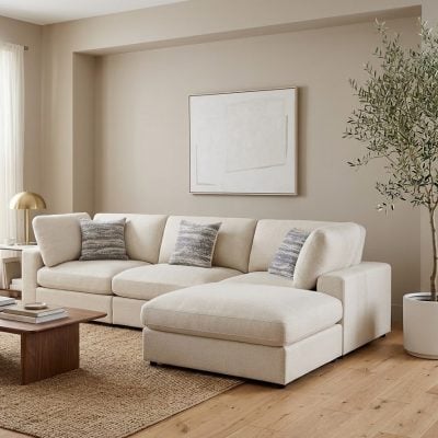 Serene Beige sectional sofa