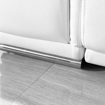 Divantalia Crasia Modern Recliner White Italian Leather Sectional Sofa