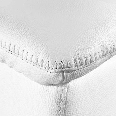 Divantalia Crasia White Italian Leather Sectional Sofa