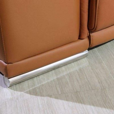 Divantalia Livorno Cognac Brown Italian Leather Sectional Sofa