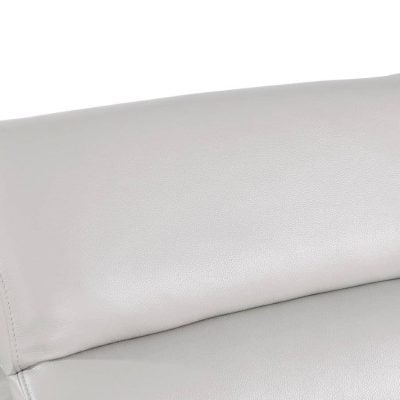 Divanitalia Tustin Modern Light Grey Leather Sectional Sofa