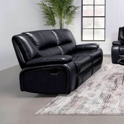 Black Leather Reclining sofa