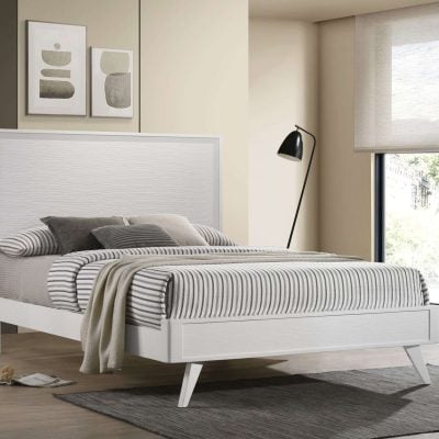 Janelle Panel White Bed