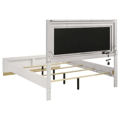 Caraway Modern White LED light Bed