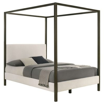 Monroe Modern Black Canopy Bed