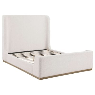 Nala Boucle Beige Platform Bed