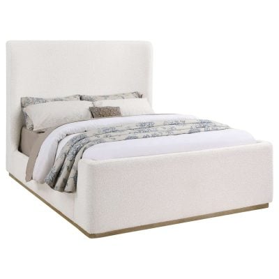 Nala Boucle Beige Platform Bed
