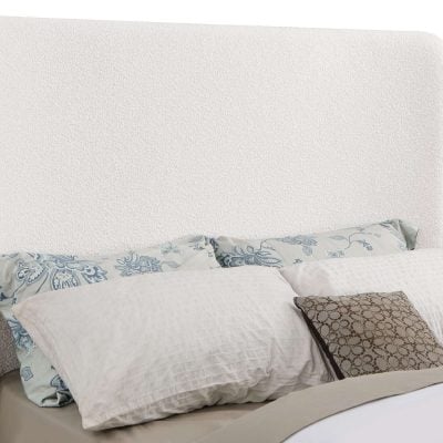 Nala Boucle Beige Platform Bed