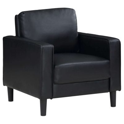 Ruth Modern Black Leather Chair