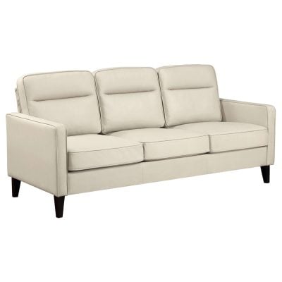 Jonah Beige Leather Sofa