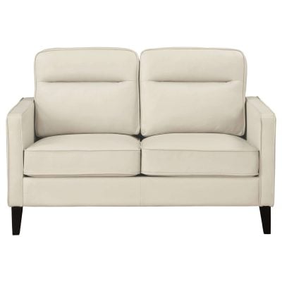Jonah Beige Leather loveseat