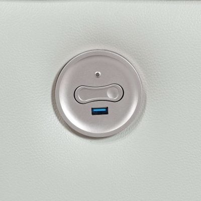 Power reclining sofa with usb input