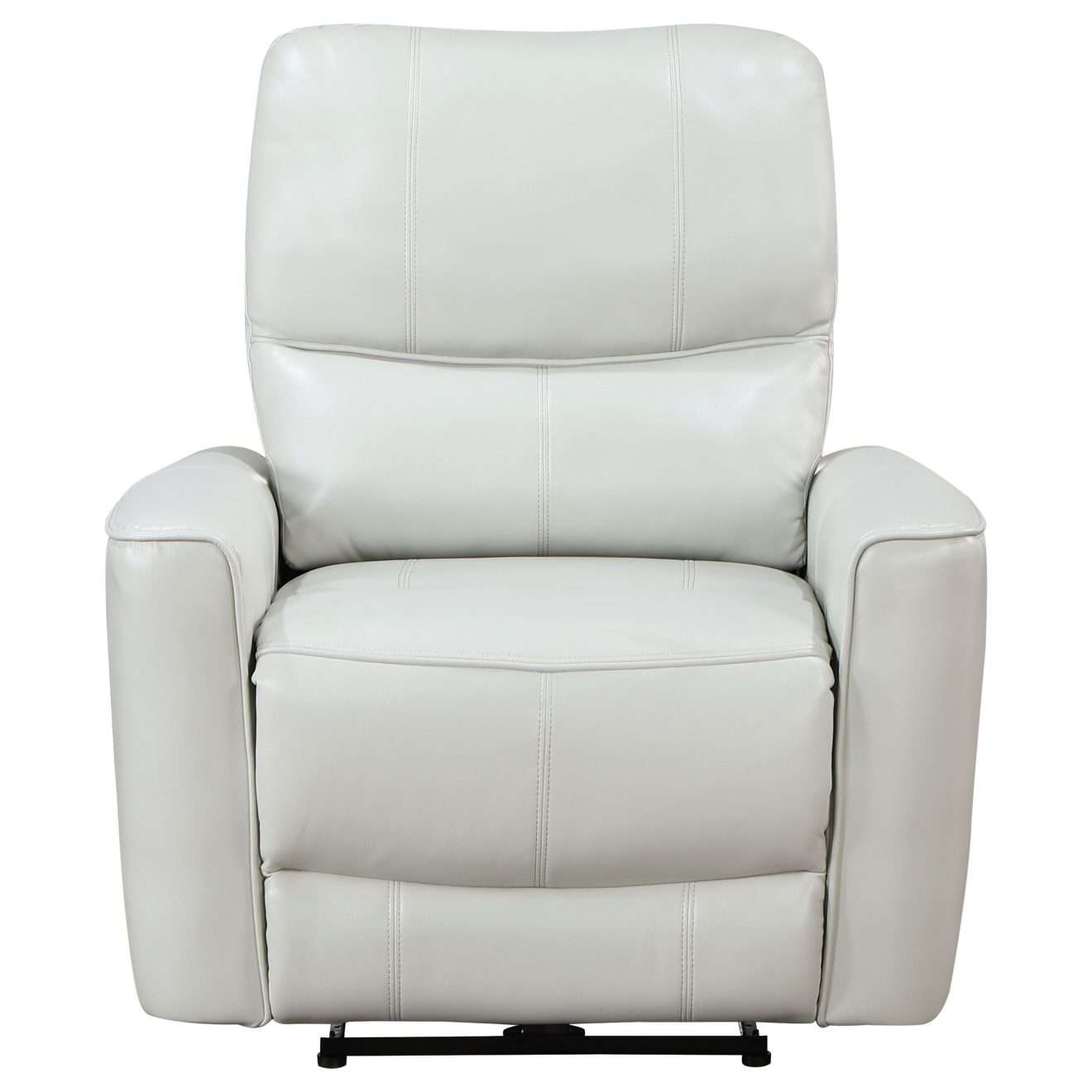 Greenfield White Leather Recliner