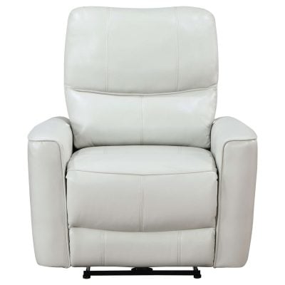 Greenfield White Leather Recliner