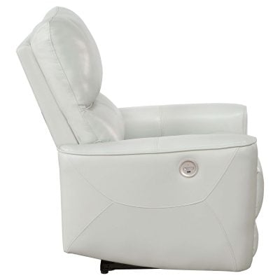 Greenfield White Leather Recliner