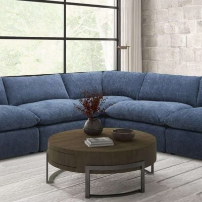 LAMOD Kinsey Blue Sectional Sofa