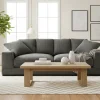 Plunge Charcoal Gray Deep Plush Sofa