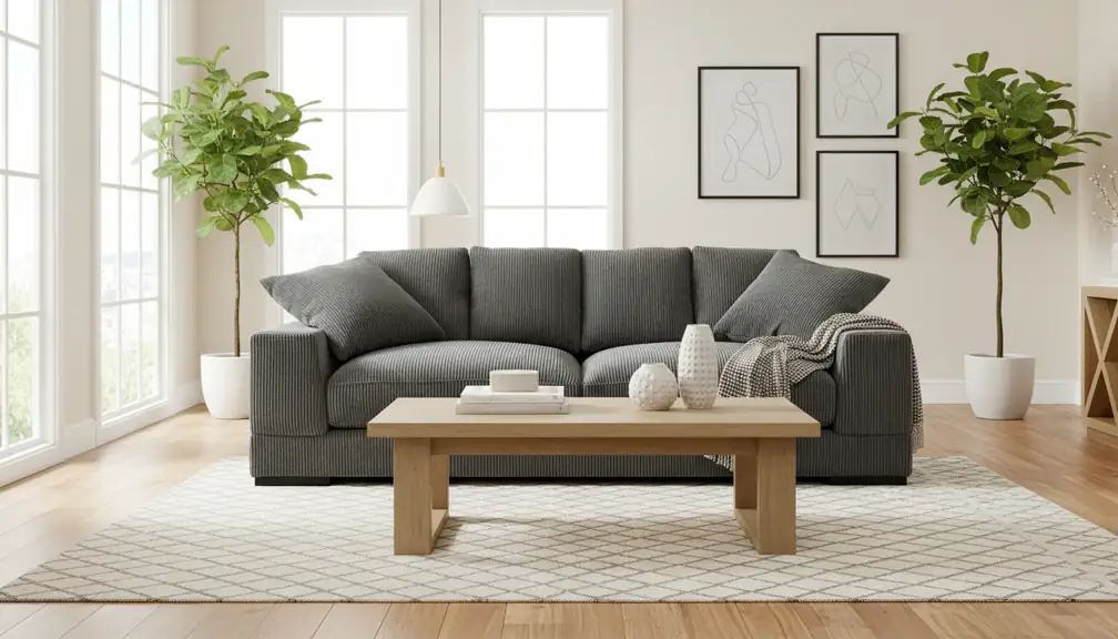 Plunge Charcoal Gray Deep Plush Sofa