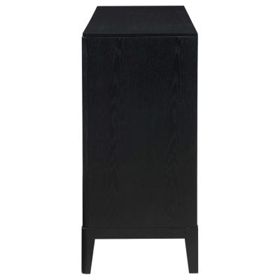 Brookmead 8 Drawer Black Wood Dresser