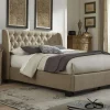 Levi Beige Bed Frame With Storage