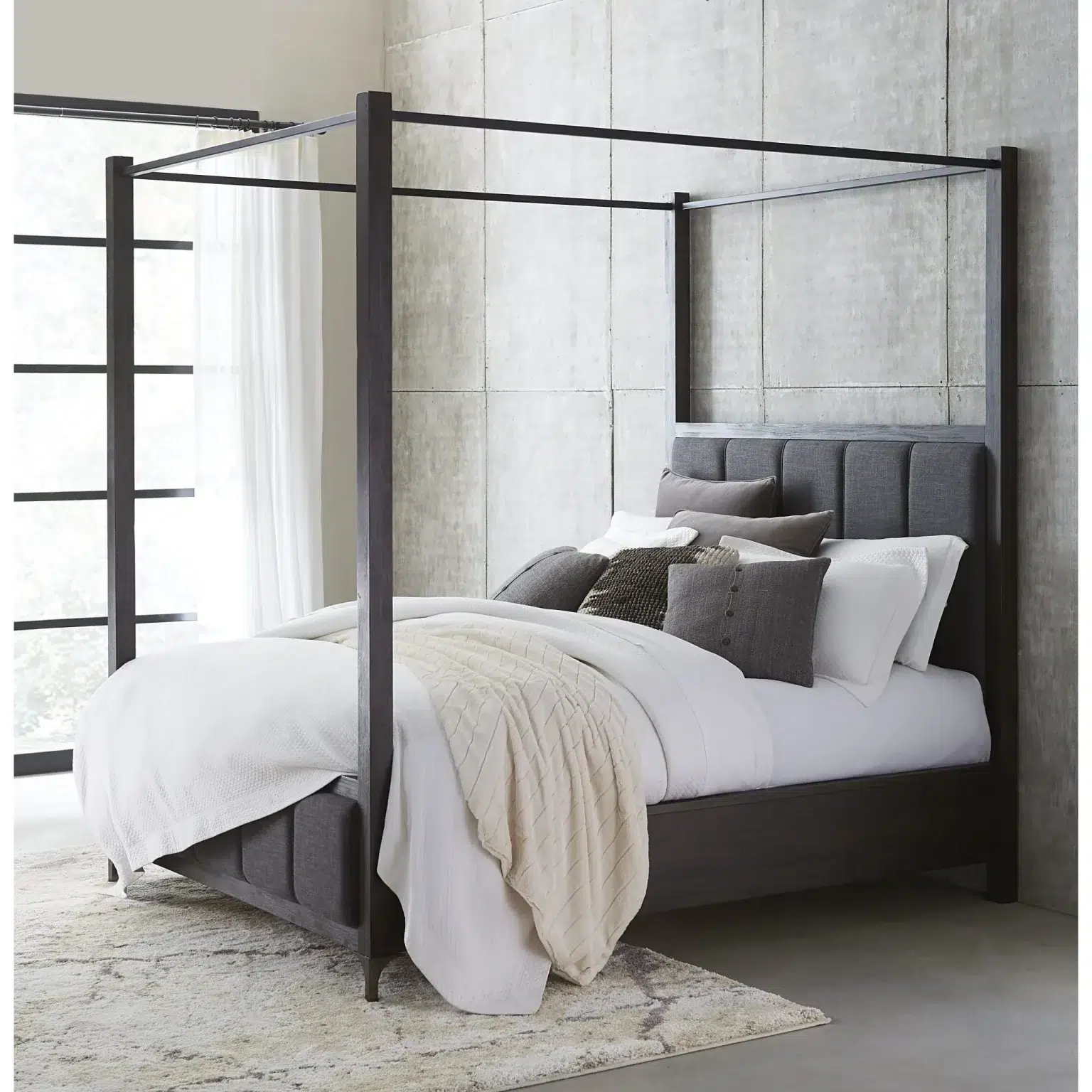 Lucerne Upholstered Canopy Bed
