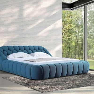 Divani Casa Yolonda Modern Teal Green Bed
